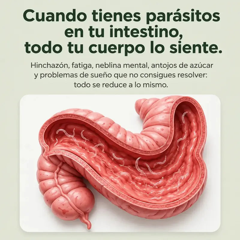 Cuando tienes parásitos en tu intestino, todo tu cuerpo lo siente