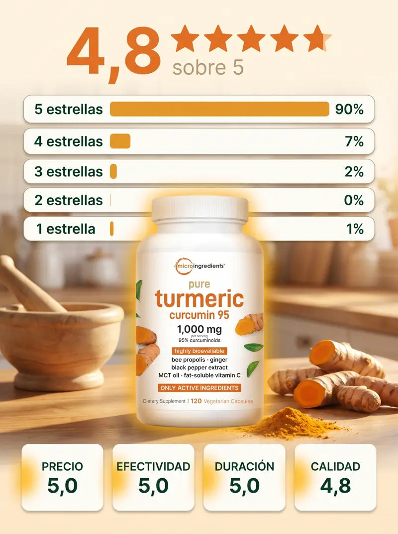 Calificacion 4,8 sobre 5: 90% de cinco estrellas. Precio 5,0, efectividad 5,0, duracion 5,0 y calidad 4,8