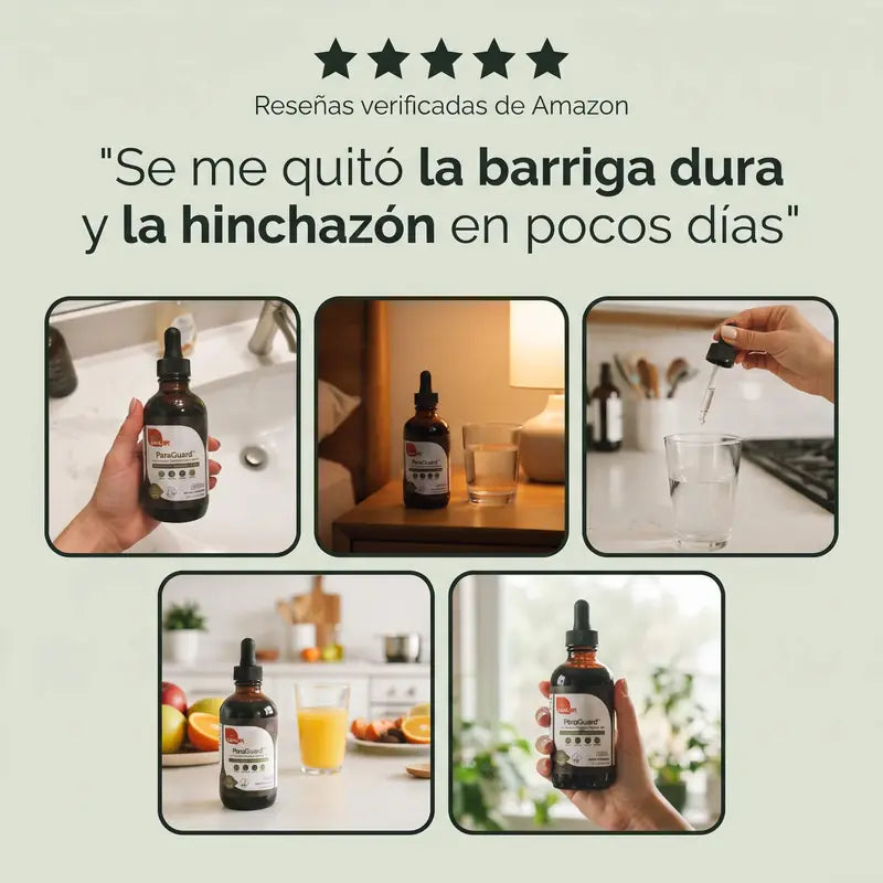 Reseñas de clientes con el frasco ParaGuard