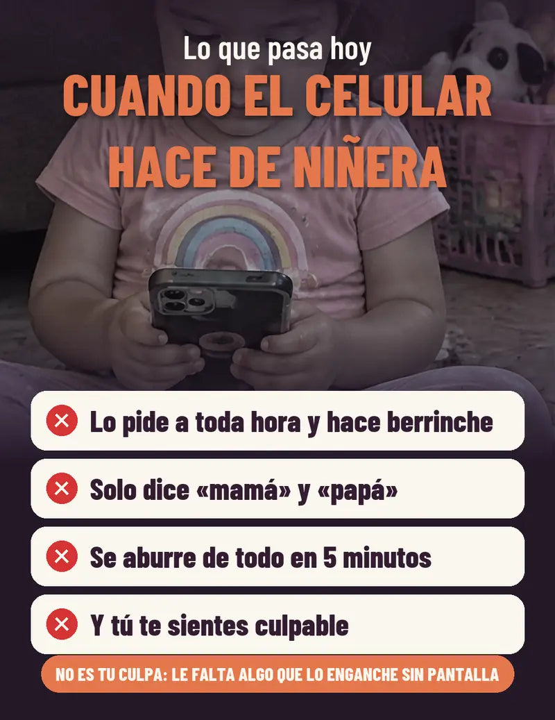 Lo que pasa hoy cuando el celular hace de ninera: lo pide a toda hora, solo dice mama y papa, se aburre de todo