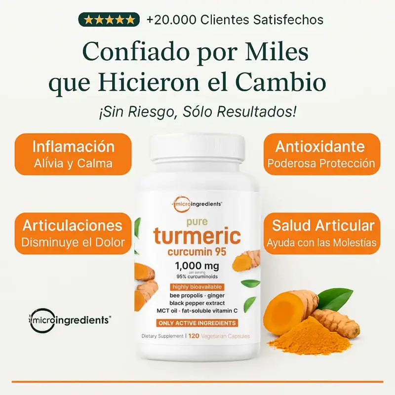 Confiado por miles: alivia la inflamacion, antioxidante, disminuye el dolor de articulaciones y ayuda con las molestias