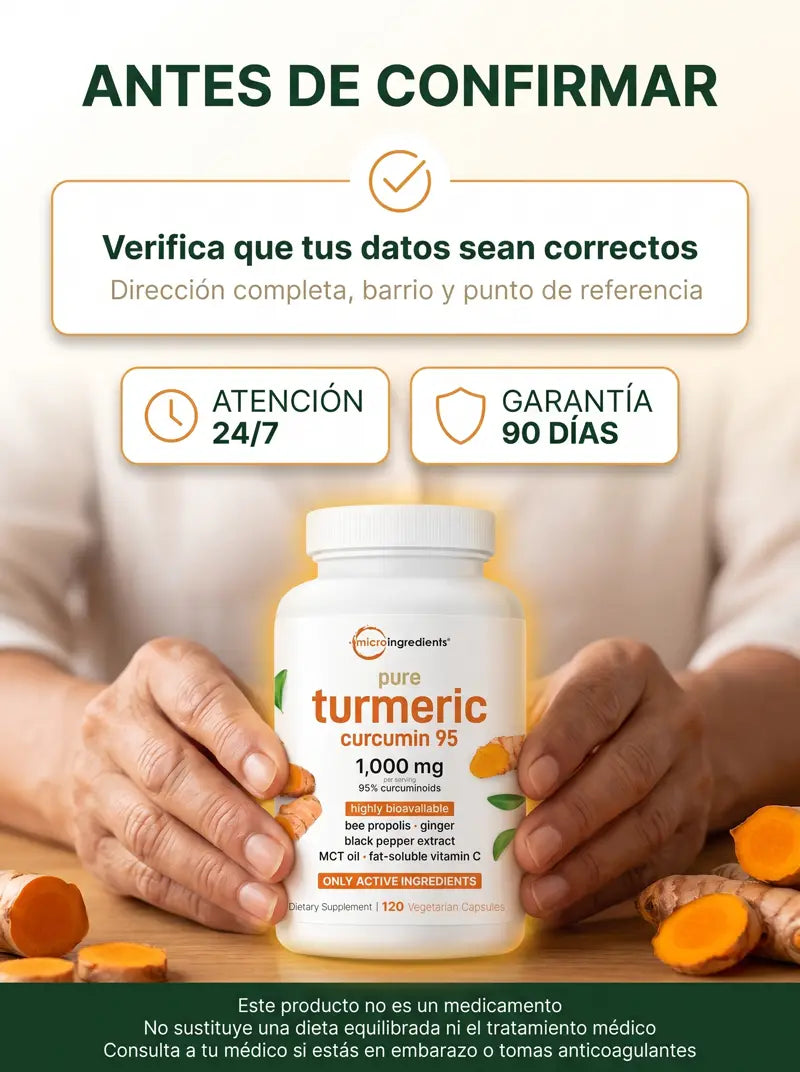 Antes de confirmar verifica que tus datos sean correctos: direccion completa, barrio y punto de referencia. Atencion 24/7 y garantia de 90 dias