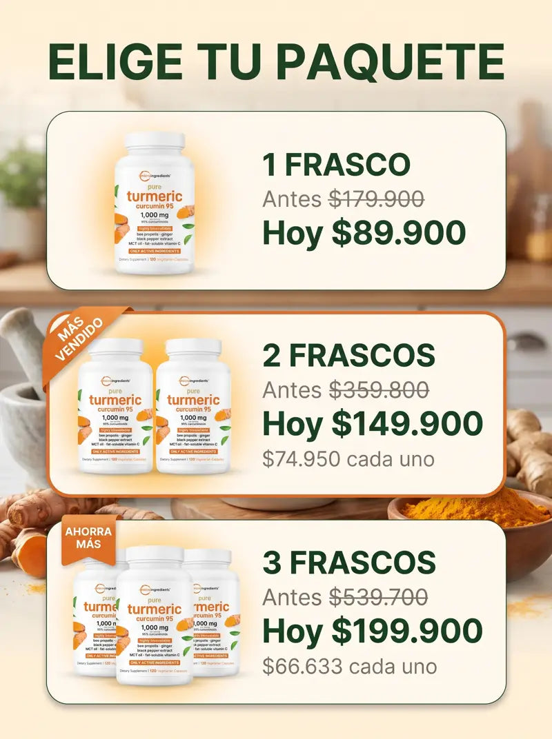 Elige tu paquete: 1, 2 o 3 frascos con su precio