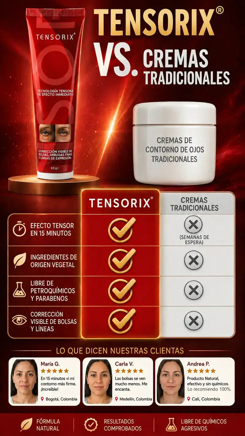 TENSORIX frente a las cremas de contorno tradicionales
