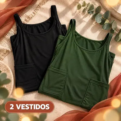 2 Vestidos con short interno